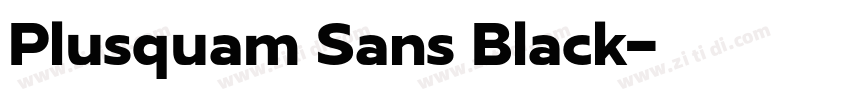 Plusquam Sans Black字体转换